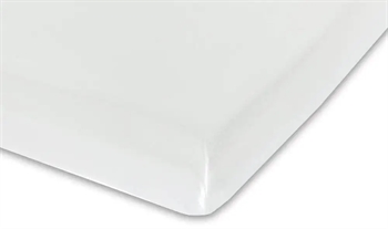 Boxlagen 70x140 cm -  Hvid - 100% ekstra fin bomuldssatin - Faconlagen til juniormadras
