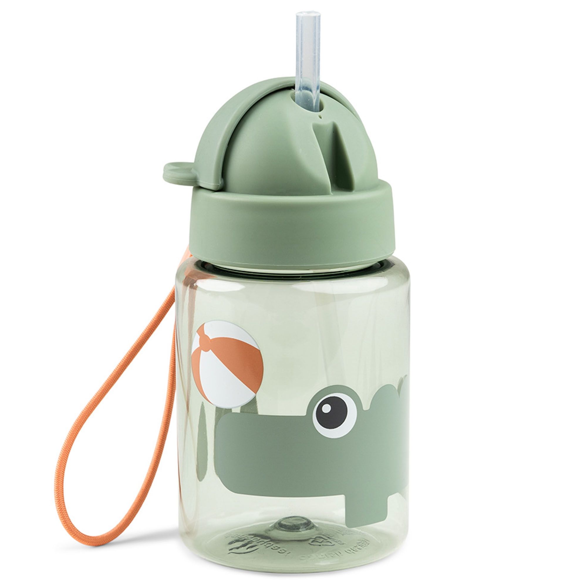 Done By Deer drikkedunk med sugerør 280 ml - Playground - Grøn billede