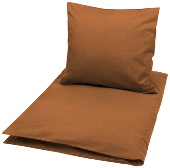 Junior sengetøj 100x140 cm - Solid ocher - 100% økologisk bomuld - Müsli