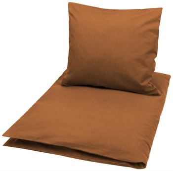 8: Junior sengetøj 100x140 cm - Solid ocher - 100% økologisk bomuld - Müsli