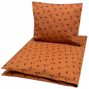 Baby sengetøj 70x100 cm - Acorn nut - 100% økologisk bomulds sengetøj - Müsli