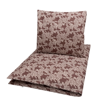 4: Junior sengetøj - Müsli - 100x140 cm - Reed - 100% økologisk bomuld - Motiv med små blade