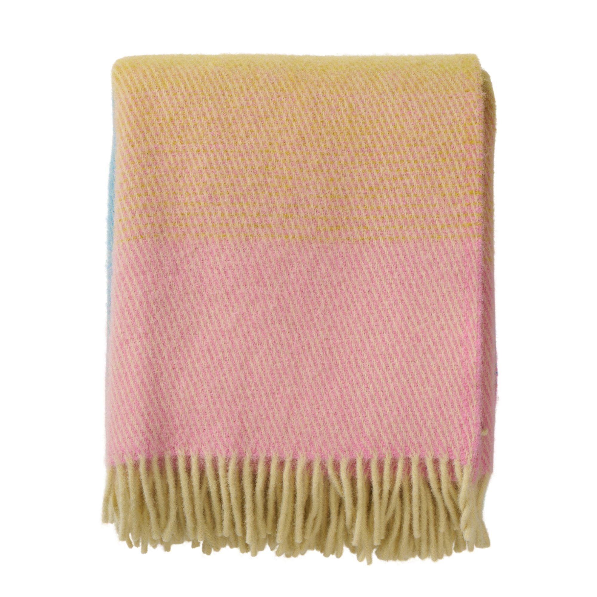 Uldplaid - 130x200 cm - 100% Lammeuld - Aurora Pastel Dream billede