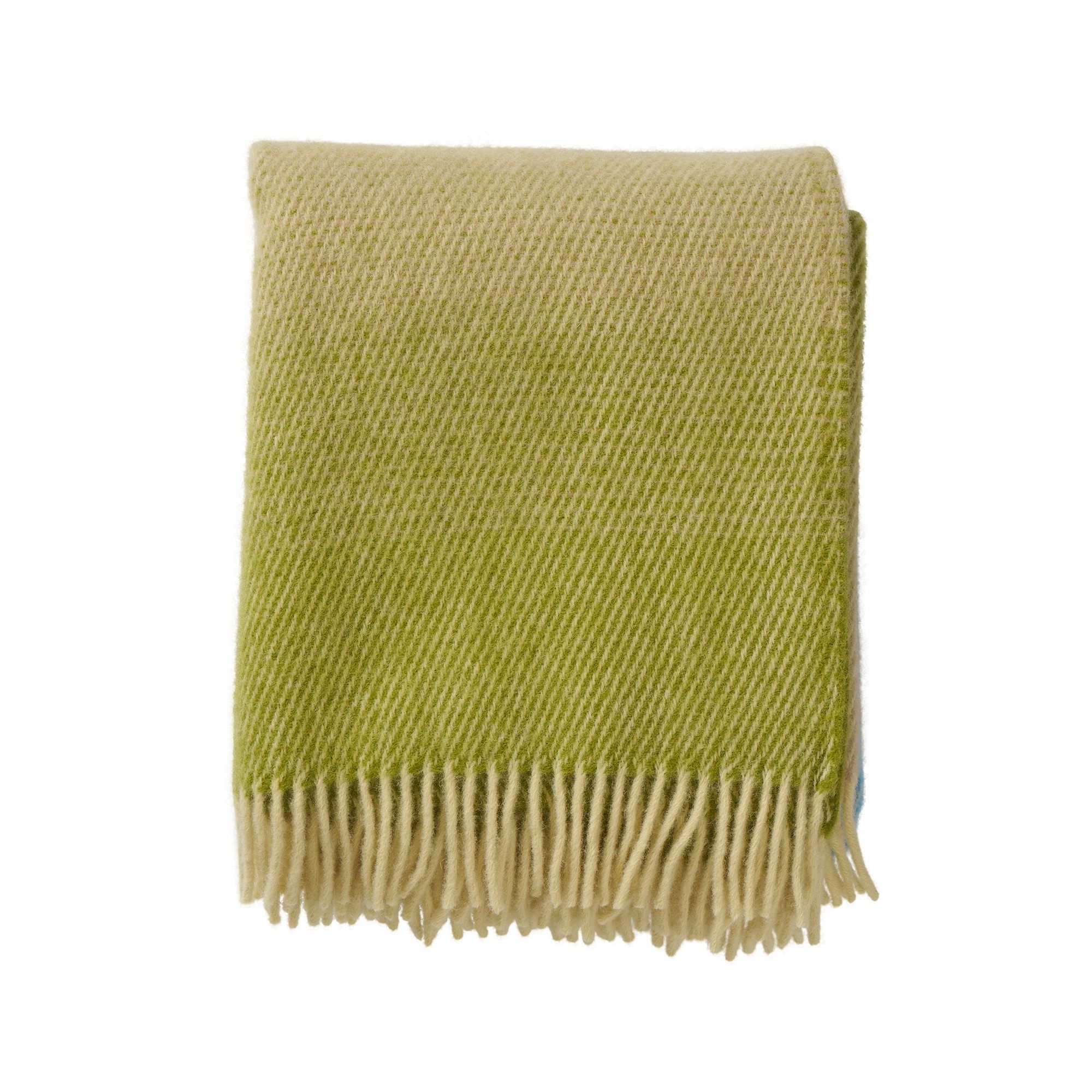 Uldplaid - 130x200 cm - 100% Lammeuld - Aurora Greenish Blue