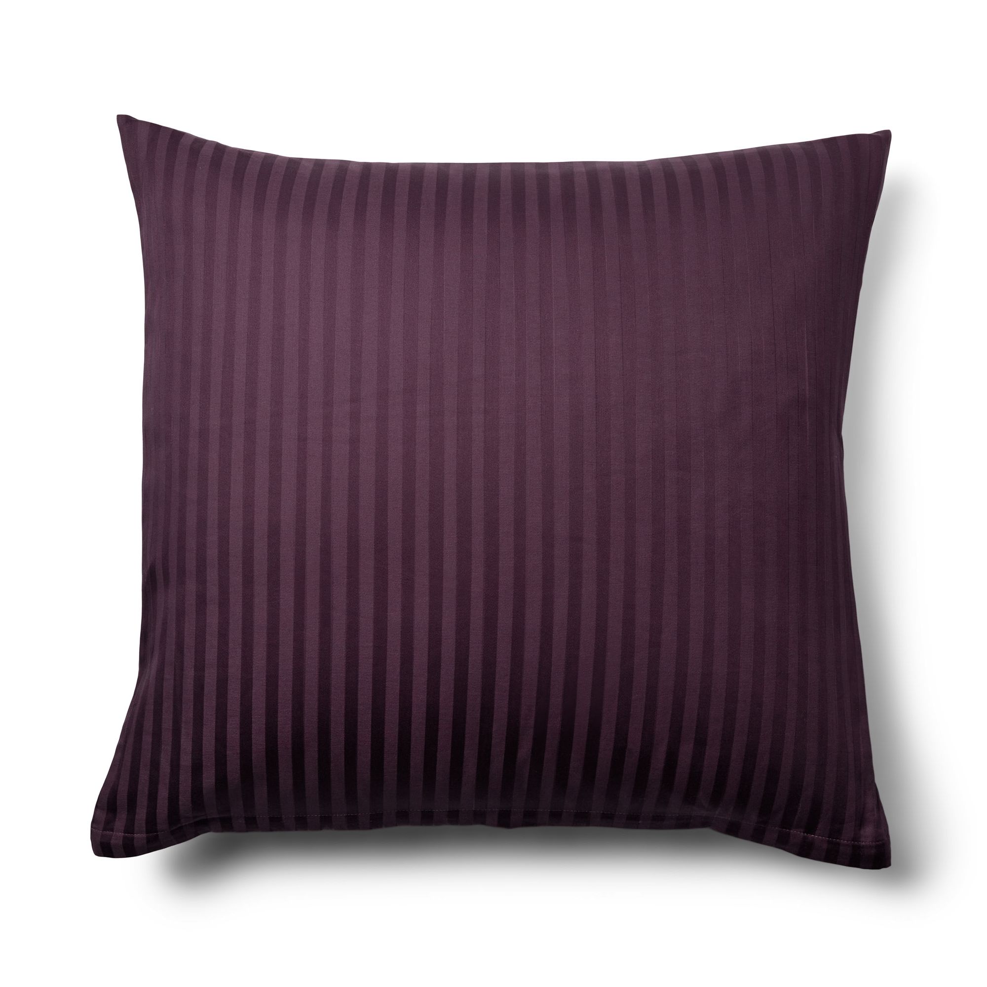 Pudebetræk 60x63 cm - 100% bomuldssatin - Klassisk lilla striber
