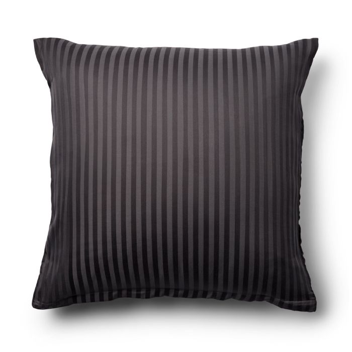 Pudebetræk 60x63cm - 100% Bomuldssatin - Mørkegråt ensfarvet hovedpudebetræk - Borg Living
