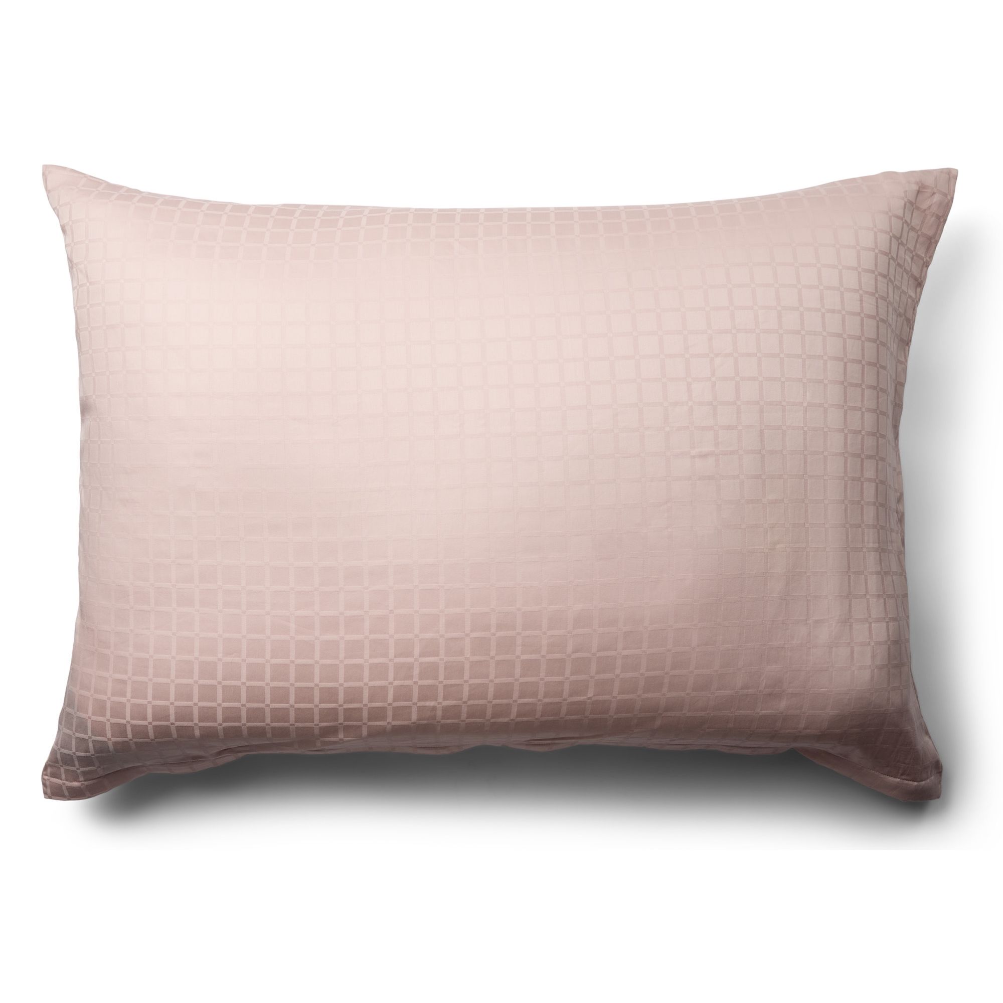 Pudebetræk 70x100 cm - 100% bomuldssatin - Gavlpude - Rosa jacquardvævet