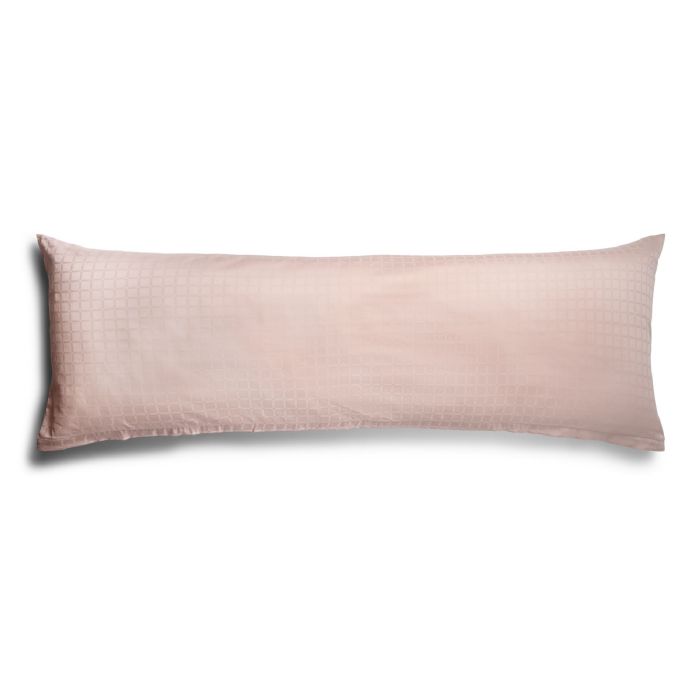 Luksus pudebetræk - 50x150 cm - 100% Bomuldssatin - Daisy rosa - By Night jacquard vævet stort pude betræk