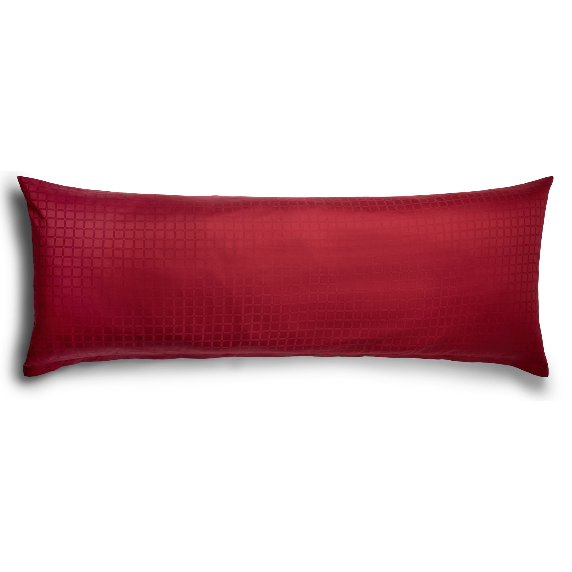 Pudebetræk 50x150 cm - 100% Bomuldssatin - Multipude - Rødt jacquardvævet