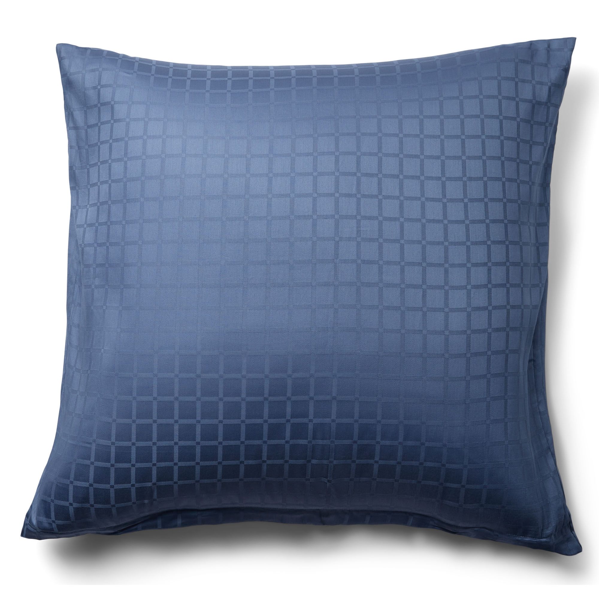 Luksus pudebetræk - 60x63 cm - 100% Bomuldssatin - Daisy blå - By Night jacquard vævet