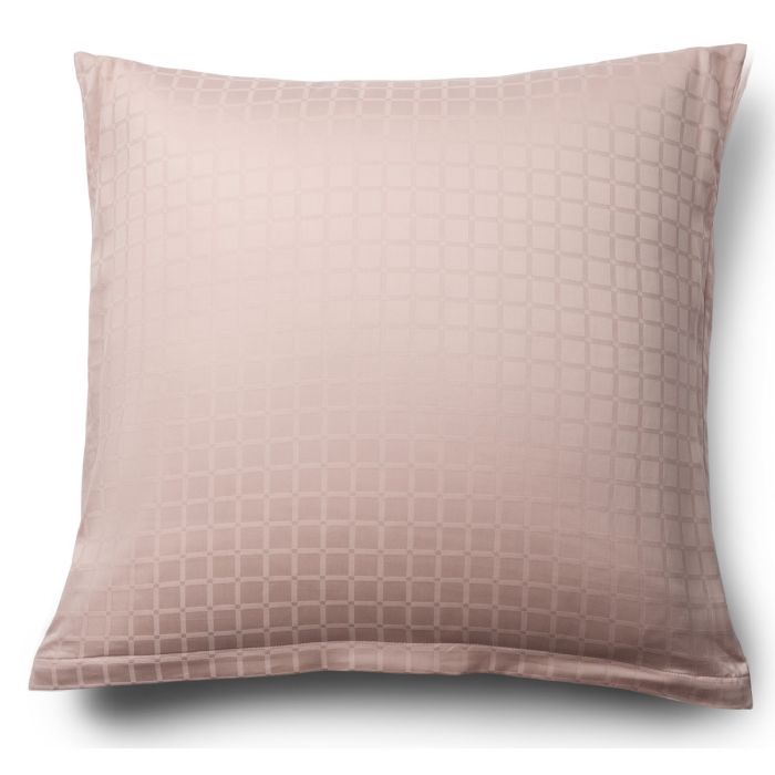 Luksus pudebetræk - 60x63 cm - 100% Bomuldssatin - Daisy rosa - By Night - jacquard vævet