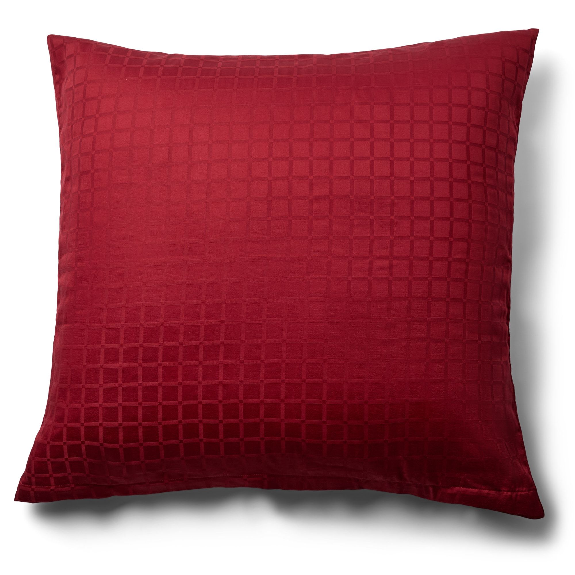 Luksus pudebetræk - 60x63 cm - 100% Bomuldssatin - Daisy rød - By Night - jacquard vævet