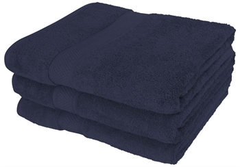Håndklæde egyptisk bomuld - Badelagen 100x150cm - Mørkeblå - Luksus håndklæder fra By Borg