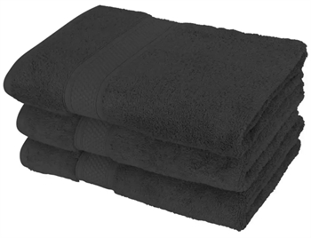 Billede af Badehåndklæde - 70x140 cm - Antracit - 100% Egyptisk bomuld - Luksus håndklæder fra By Borg