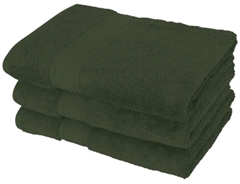 Håndklæde egyptisk bomuld - Badehåndklæde 70x140cm - Mørkegrøn - Luksus håndklæder fra By Borg