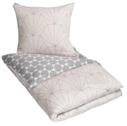 Kingsize sengetøj 240x220 cm Hexagon grå