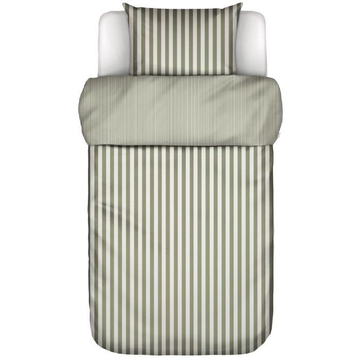 Marc O\'Polo sengetøj - 100% Enzymvasket bomulds sengesæt - 140x200 cm - Mikkeli Saga Green sengelinned 