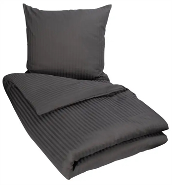 6: Mørkegråt sengetøj 140x200 cm - Sengesæt i 100% Bomuldssatin - Borg Living sengelinned
