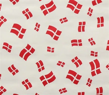 Voksdug - Danske flag - 140 cm bred - Dug med dannebrogsflag