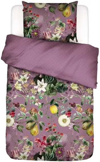 Essenza sengetøj - 140x200 cm - Fleur mary lilac - Sengesæt med 2 i 1 - 100% Bomuldssatin sengetøj