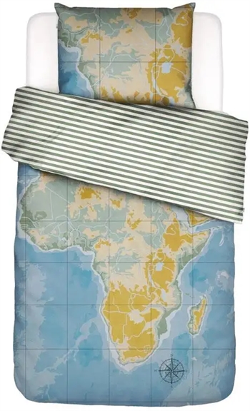 Billede af Sengetøj 140x200cm - Africa sengesæt - 2 i 1 design - Sengelinned i 100% Bomuld