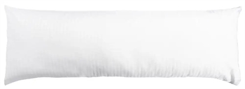 Pudebetræk 50x150 cm - 100% Bomuldssatin - Hvidt ensfarvet pudebetræk - Borg Living