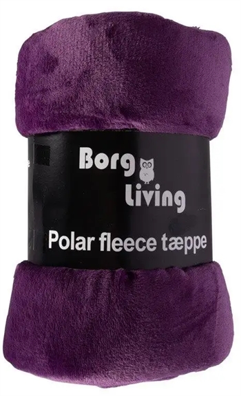 #2 - Fleece tæppe - Lilla - 150x200 cm - Blødt og lækkert sofatæppe - Borg Living