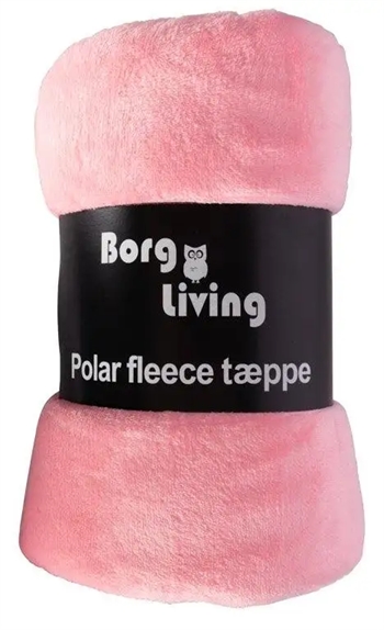 6: Fleece tæppe - Lyserød - 150x200 cm - Blødt og lækkert sofatæppe - Borg Living
