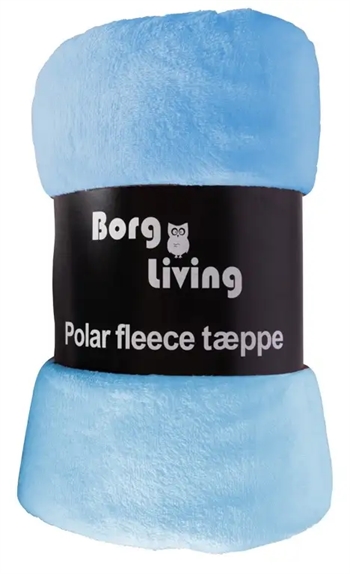 5: Fleece tæppe - Blå - 150x200 cm - Blødt og lækkert sofatæppe - Borg Living