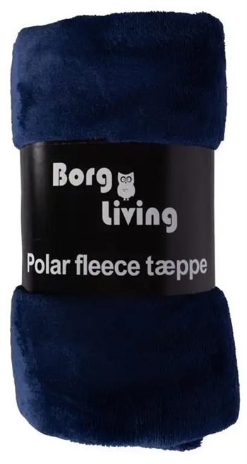 7: Fleece tæppe - Mørkeblå - 150x200 cm - Blødt og lækkert sofatæppe - Borg Living