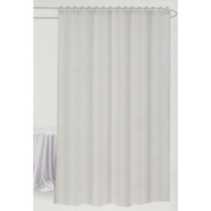 Badeforhæng - 180x180 cm - Hvidt -  Bruseforhæng klar til ophæng