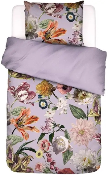 Essenza sengetøj - 140x220 cm - Filou Lilac sengesæt - Blomstret sengetøj i 100% bomuldssatin
