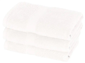 Billede af Hvide håndklæder - 50x100 cm - Diamant - Hvid - 100% Bomuld - Bløde håndklæder fra Egeria