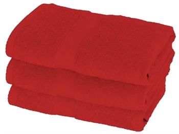 Billede af Håndklæde - 50x100 cm - Diamant - Rød - 100% Bomuld - Bløde håndklæder fra Egeria