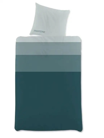 Bomuldssatin sengetøj - 140x200 cm - Pantone grøn - Blødt sengesæt fra Pantone