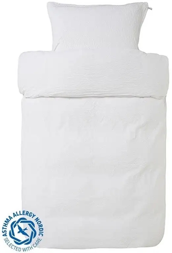 Hvidt sengetøj - 140x220 cm - Pure white - Sengelinned i 100% Bomuld - Høie sengetøj