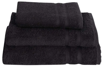Håndklæde - 50x100 cm - Sort - 100% Bomuld - Frotte håndklæde fra Borg Living