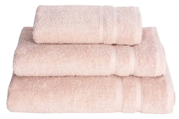 Billede af Badehåndklæde - 70x140 cm - Støvet rosa - 100% Bomuld - Frottehåndklæde fra Borg Living