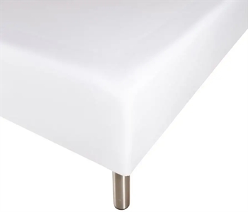 Stræklagen 70x200 cm - Hvid - Bomulds jersey - Faconlagen til madras