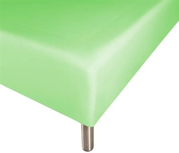 Boxlagen 90×200 cm – Lys grøn – 100% Bomuld – Faconlagen til madras