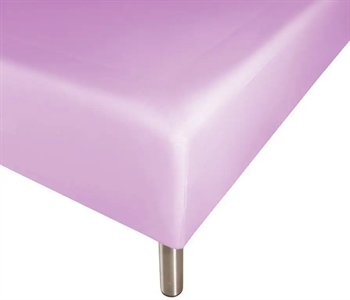 Boxlagen 90×200 cm – Lys lilla – 100% Bomuld – Faconlagen til madras