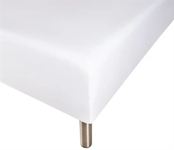 Boxlagen 180x200 cm - Hvid - 100% Bomulds percale - faconlagen til madras