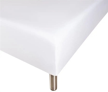 Boxlagen 160×200 cm – Hvid – 100% Bomuldssatin – Faconlagen til madras