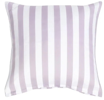 Pudebetræk 50x70 cm - Nordic Stripe Lavendel - Lavendel og Hvid - 100% Bomuldssatin