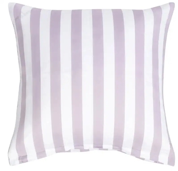 Pudebetræk 50x70 cm - Nordic Stripe - Lavendel og hvid - 100% Bomuldssatin