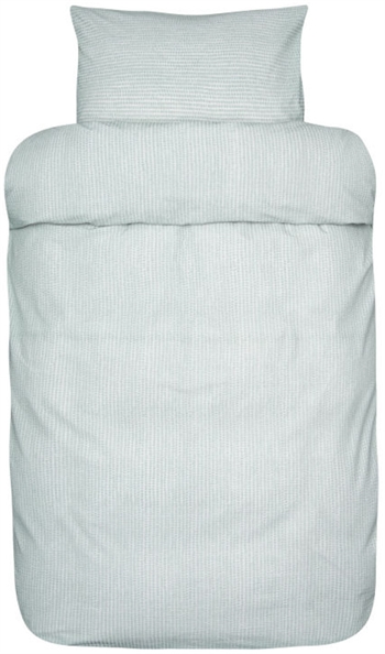 Bæk og bølge sengetøj - 140x220 cm - Aurora Blå - 100% bomulds sengesæt - Høie sengetøj