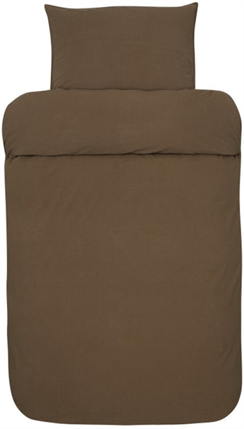 Høie sengetøj 140x220 cm - Frøya hasselbrun - Sengesæt i 100% stenvasket økologisk bomuld - Økologisk sengetøj