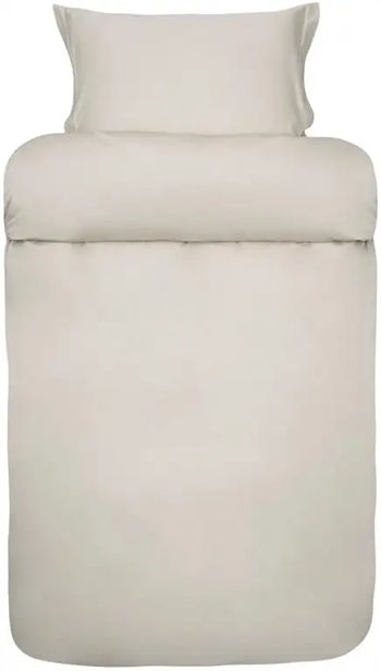 Beige sengetøj - 140x220 cm - Elegance - Ensfarvet sengetøj - 100% egyptisk bomuld - Sengesæt fra Høie