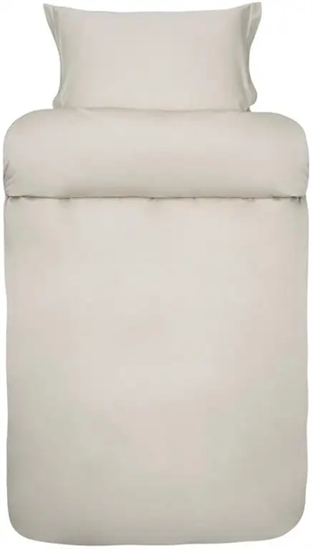 Beige sengetøj 140x200 cm - Elegance - Ensfarvet sengetøj - 100% egyptisk bomuld - Sengesæt fra Høie
