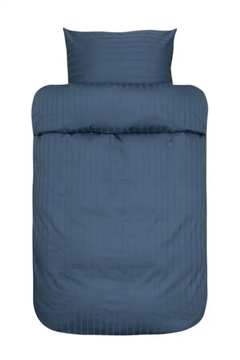 5: Sengetøj 200x220 cm - Milano - Blåt sengetøj - 100% dobbyvævet bomuldssatin - Høie dobbelt dynebetræk